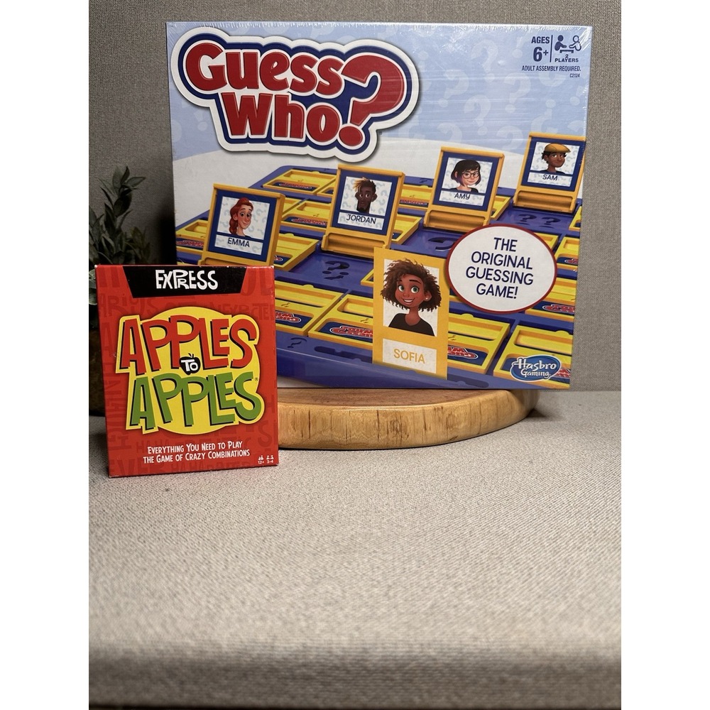 *BUNDLE* BRAND NEW Game Pack Guess Who & Apples To Apples Original Game Night